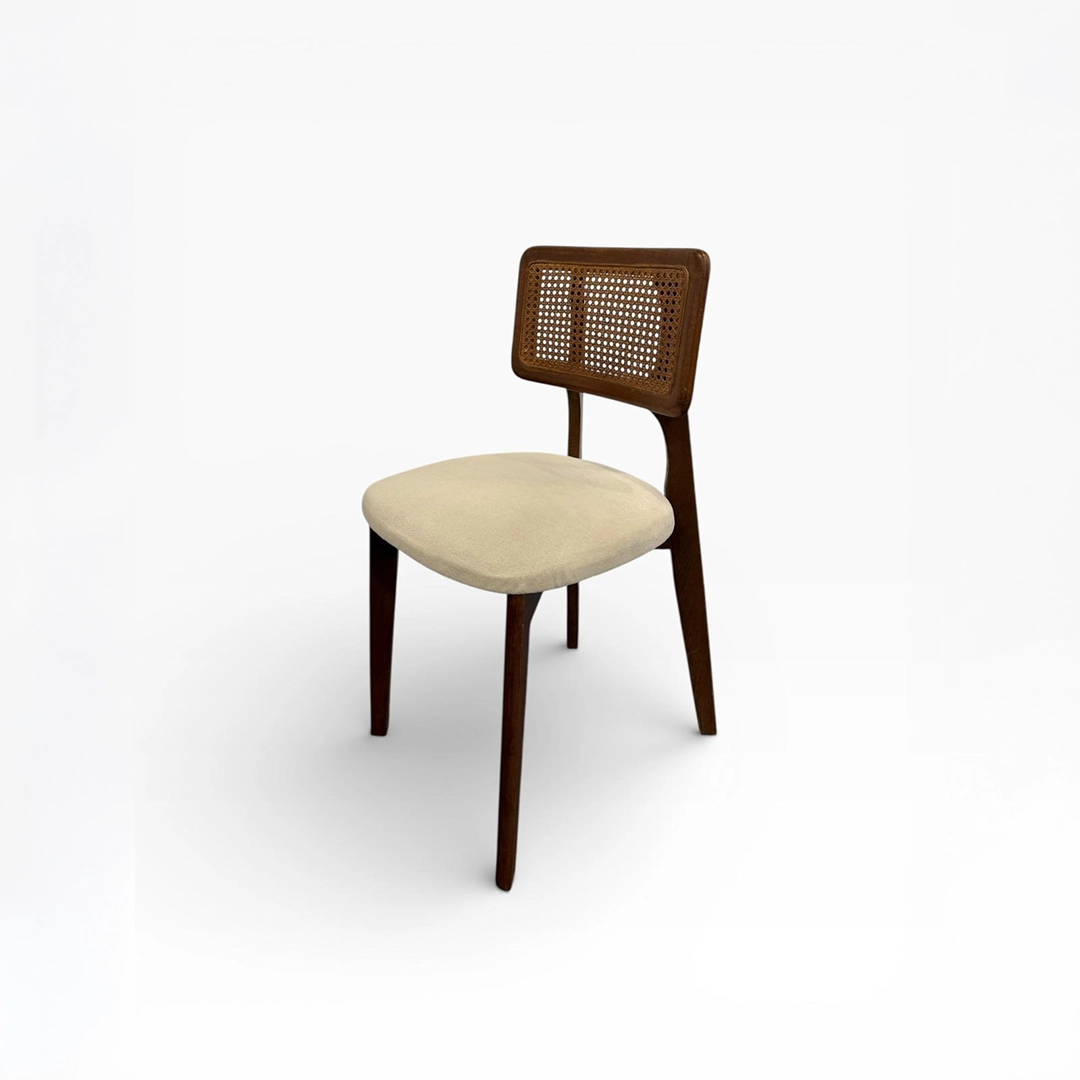 Zion Ahşap Sandalye | Hasır Detaylı Modern Klasik Yemek Sandalyesi